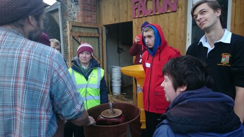 Day Two of our Apple Course with Plumpton – pressing the juice